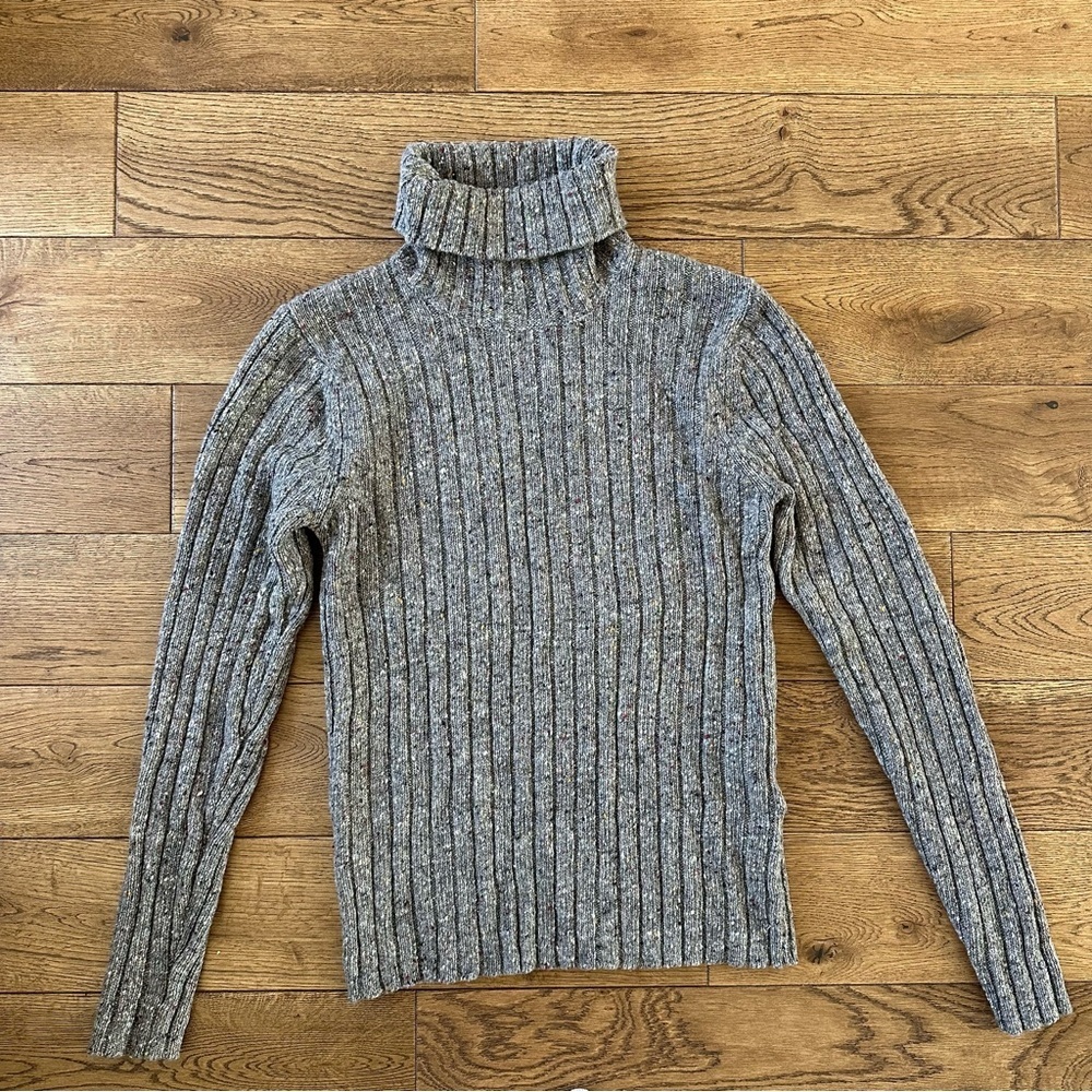 Vintage Club Monaco Lambswool Turtleneck Gray Sweater Sz S